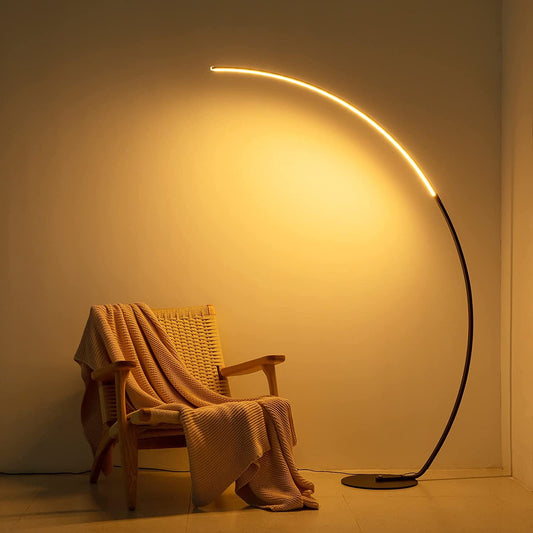 "Modern Curve Floor Lamp: Sleek Design for Contemporary Spaces"